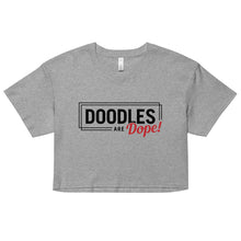 Load image into Gallery viewer, Doodles are Dope Women’s Crop Top (Athletic Heather)