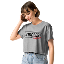 Load image into Gallery viewer, Doodles are Dope Women’s Crop Top (Athletic Heather)