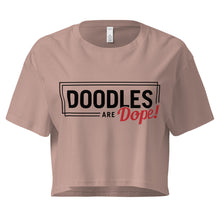 Load image into Gallery viewer, Doodles are Dope Women’s Crop Top (Hazy Pink)