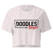 Load image into Gallery viewer, Doodles are Dope Women’s Crop Top (Hazy Pink)