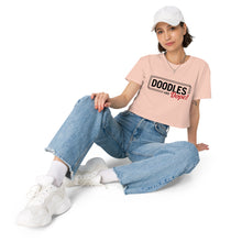 Load image into Gallery viewer, Doodles are Dope Women’s Crop Top (Hazy Pink)