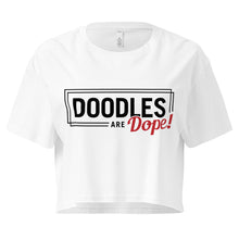 Load image into Gallery viewer, Doodles are Dope Women’s Crop Top (Hazy Pink)