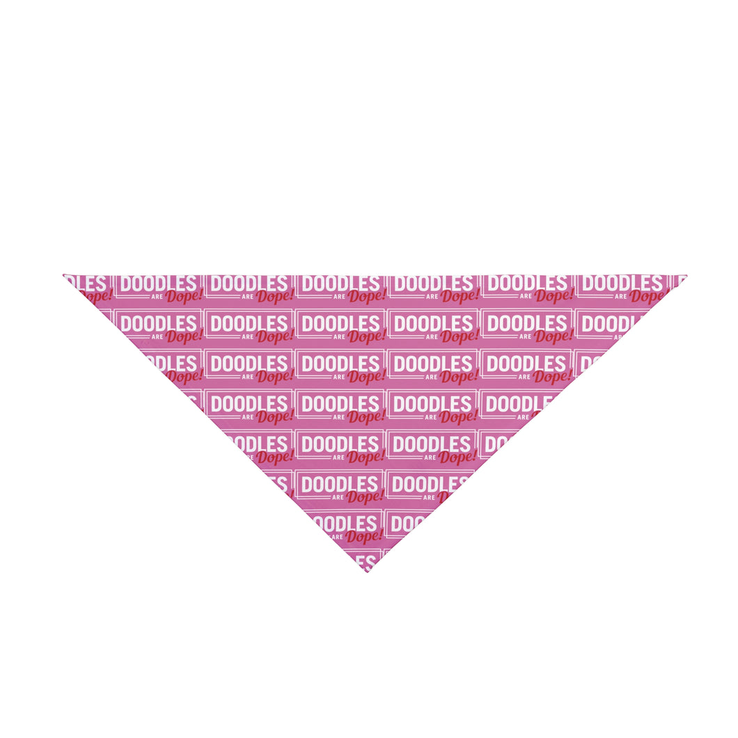 Doodles Are Dope Dog Bandana - Light Pink