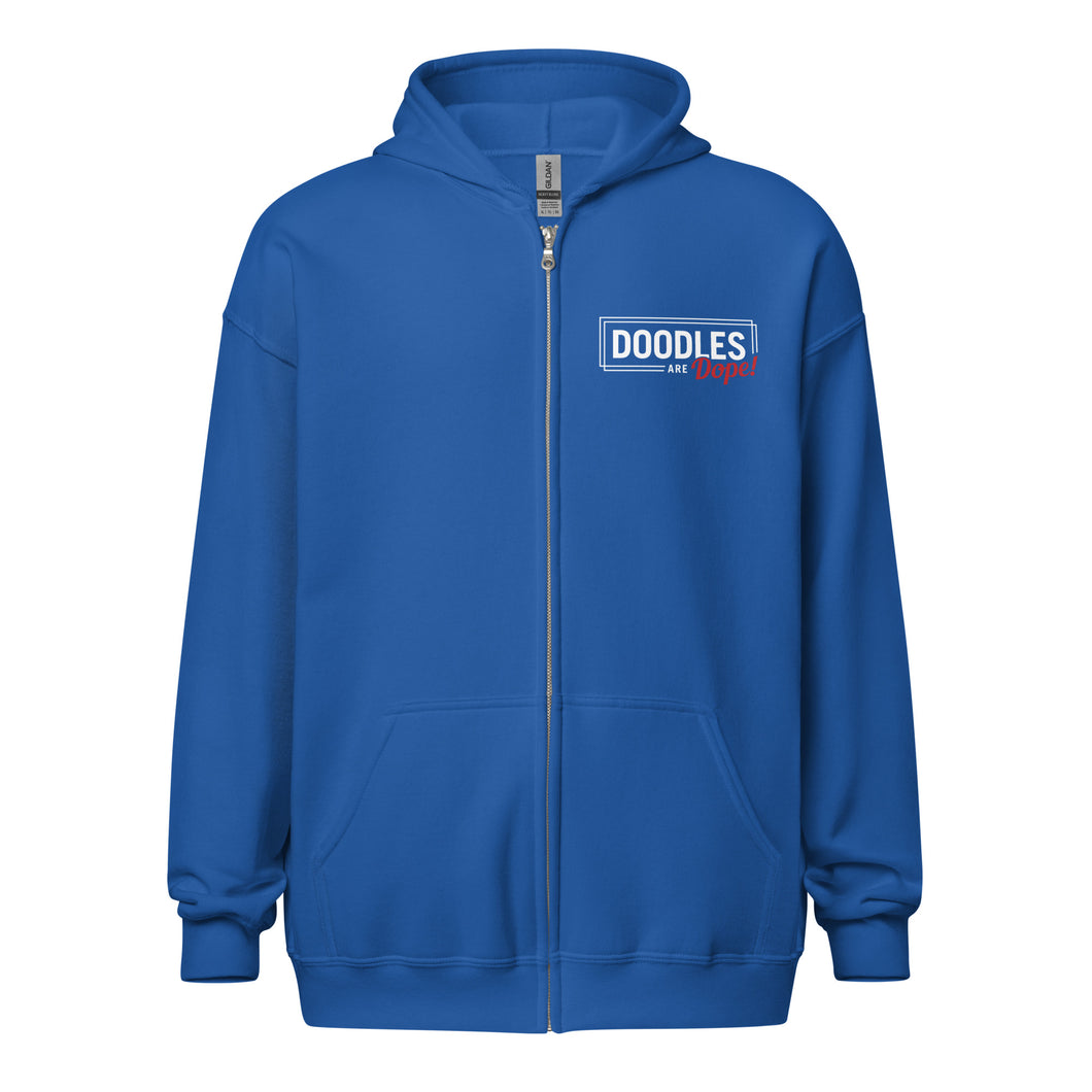 Doodles are Dope Zip Hoodie - Royal