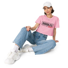 Load image into Gallery viewer, Doodles are Dope Women’s Crop Top (Hazy Pink)
