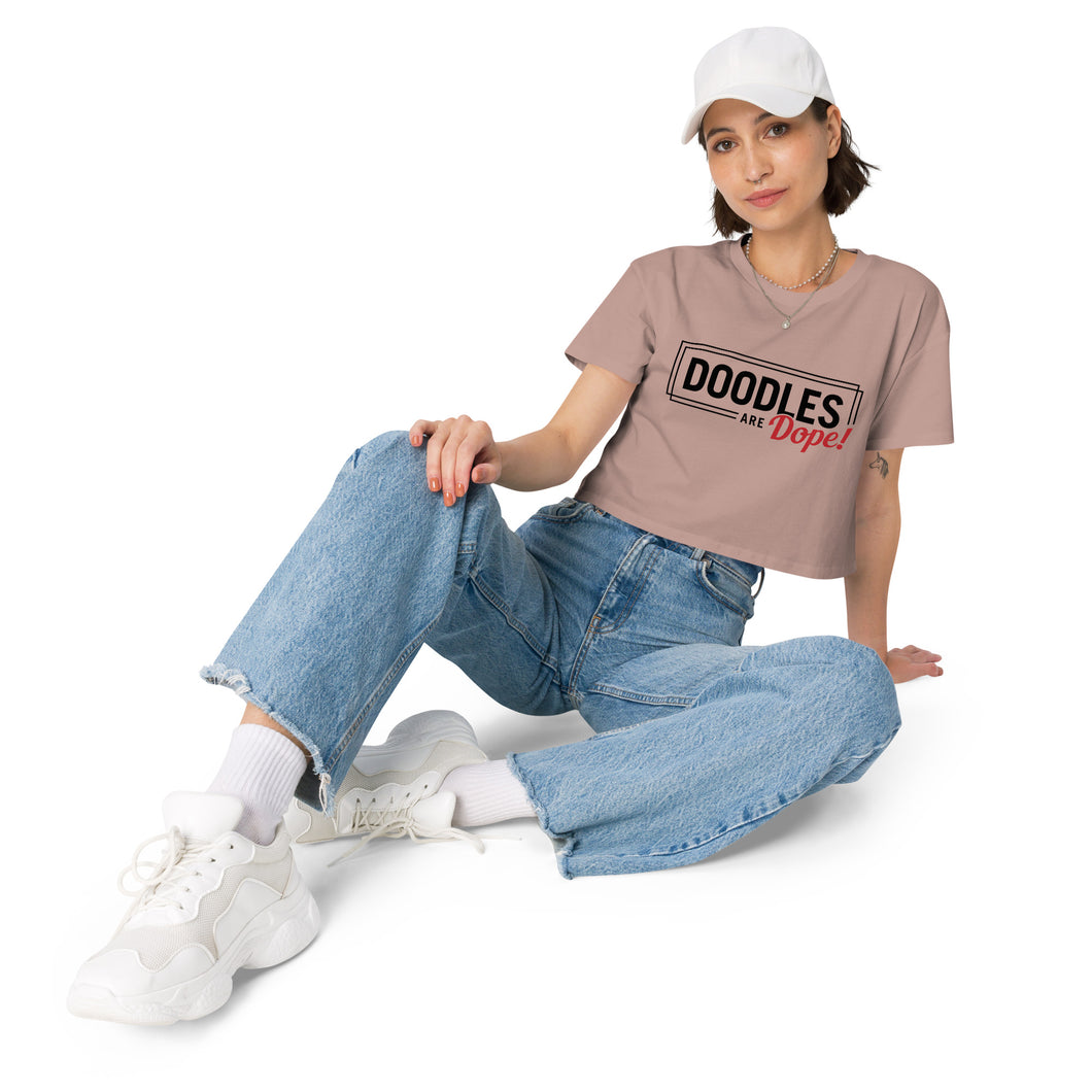 Doodles are Dope Women’s Crop Top (Hazy Pink)