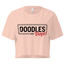 Load image into Gallery viewer, Doodles are Dope Women’s Crop Top (Hazy Pink)
